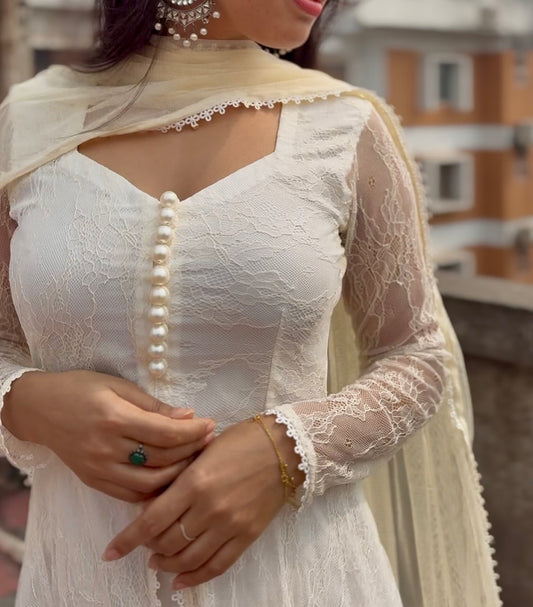 Anarkali (Off-white)
