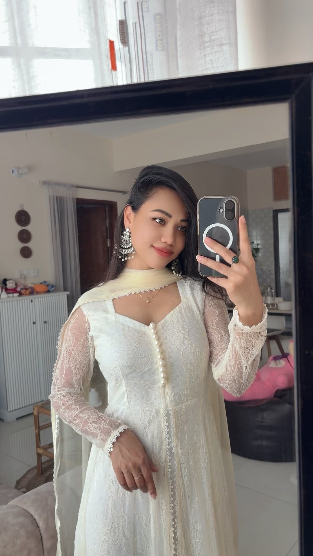Anarkali (Off-white)