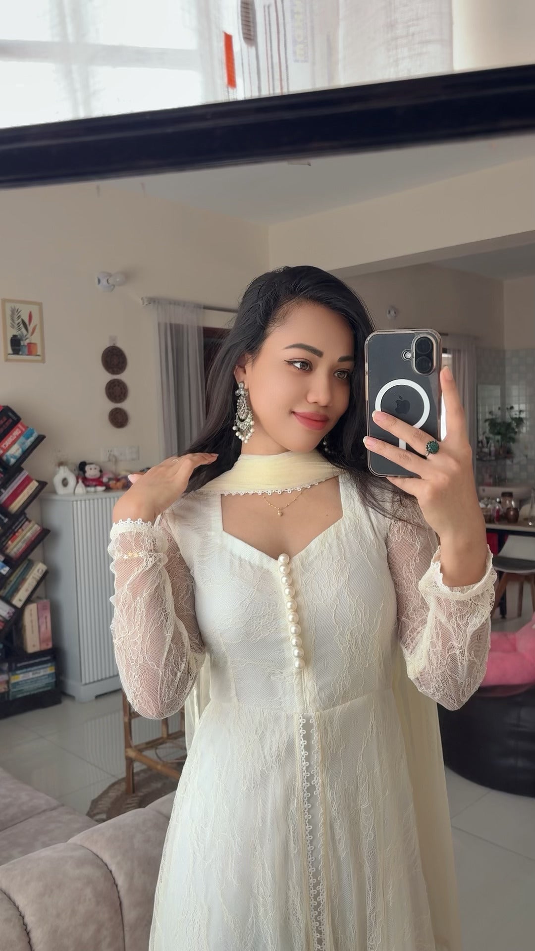 Anarkali (Off-white)