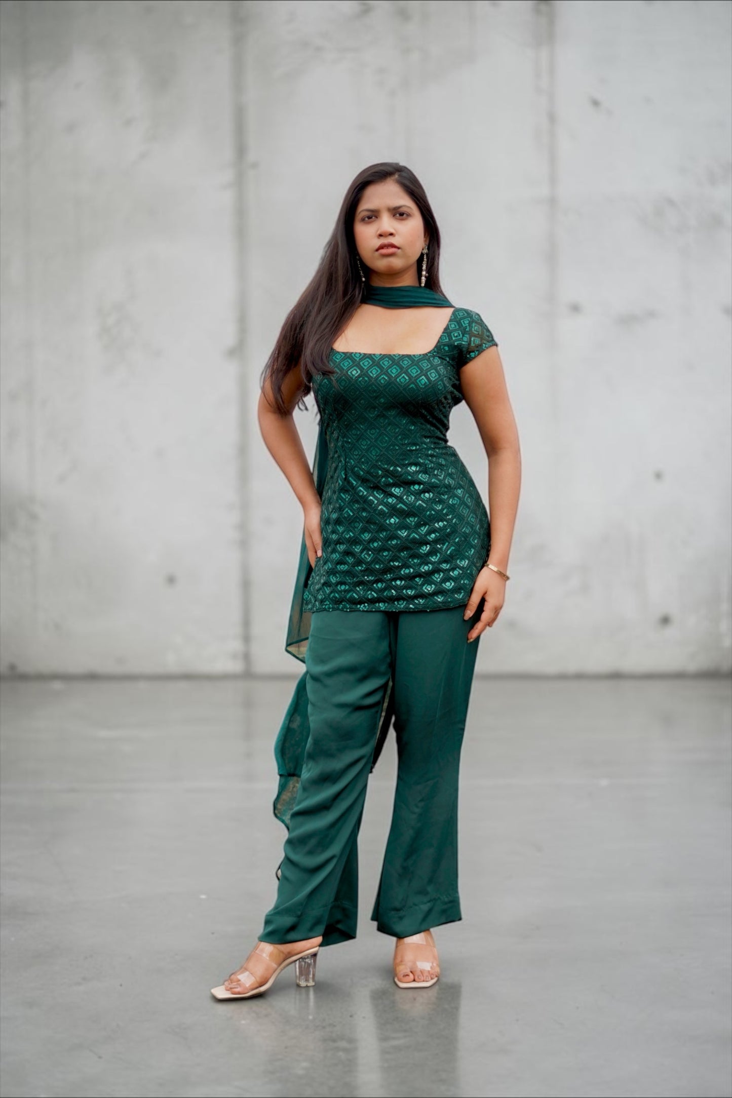 90's Short Kamiz (Green)